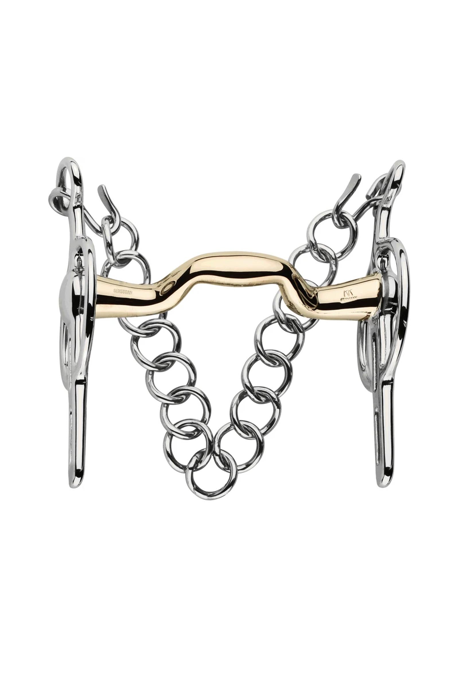 Sprenger KK mors Liverpool d’attelage, droit avec passage de langue, 18 mm, branches fixes, 2 fentes, Sensogan Mors