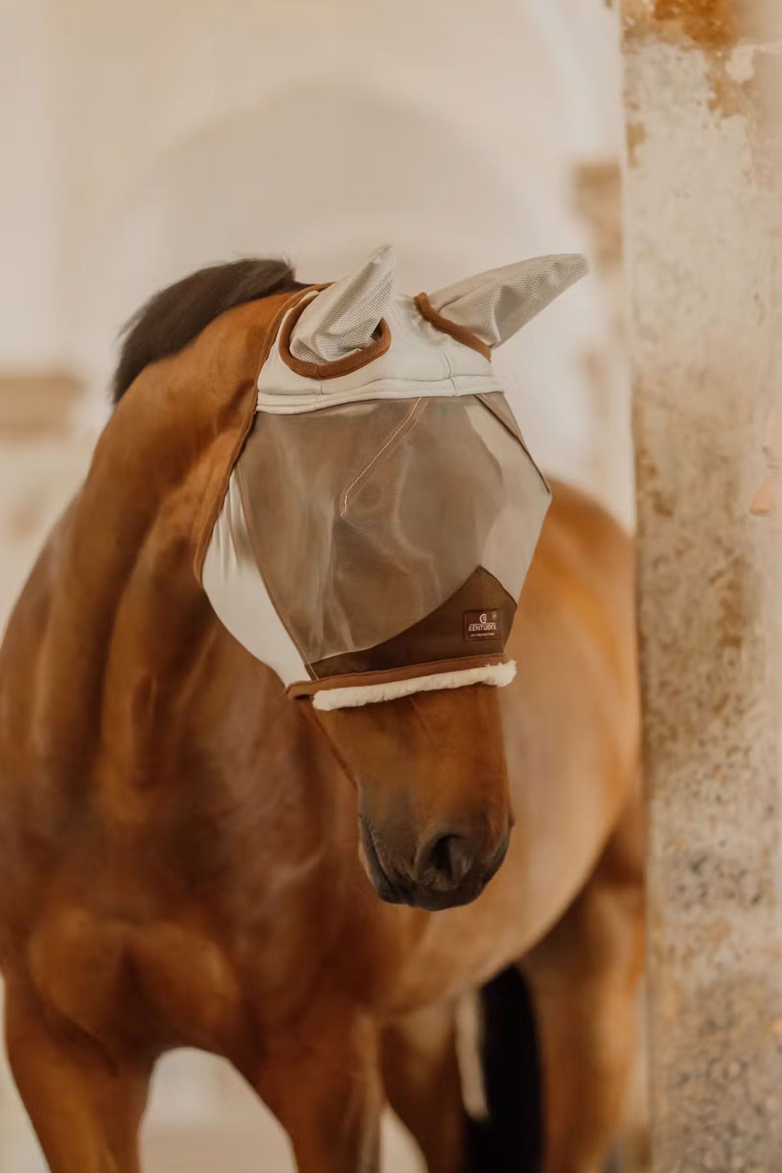 Kentucky Horsewear masque anti-mouches doux pour la peau avec oreilles Anti-mouches cheval