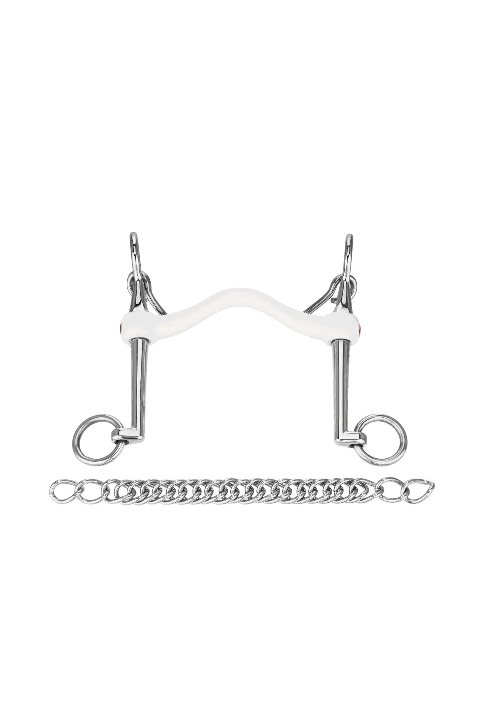 Sprenger Nathe CM mors de bride avec passage de langue, 15 mm, longues branches, thermoplast Mors