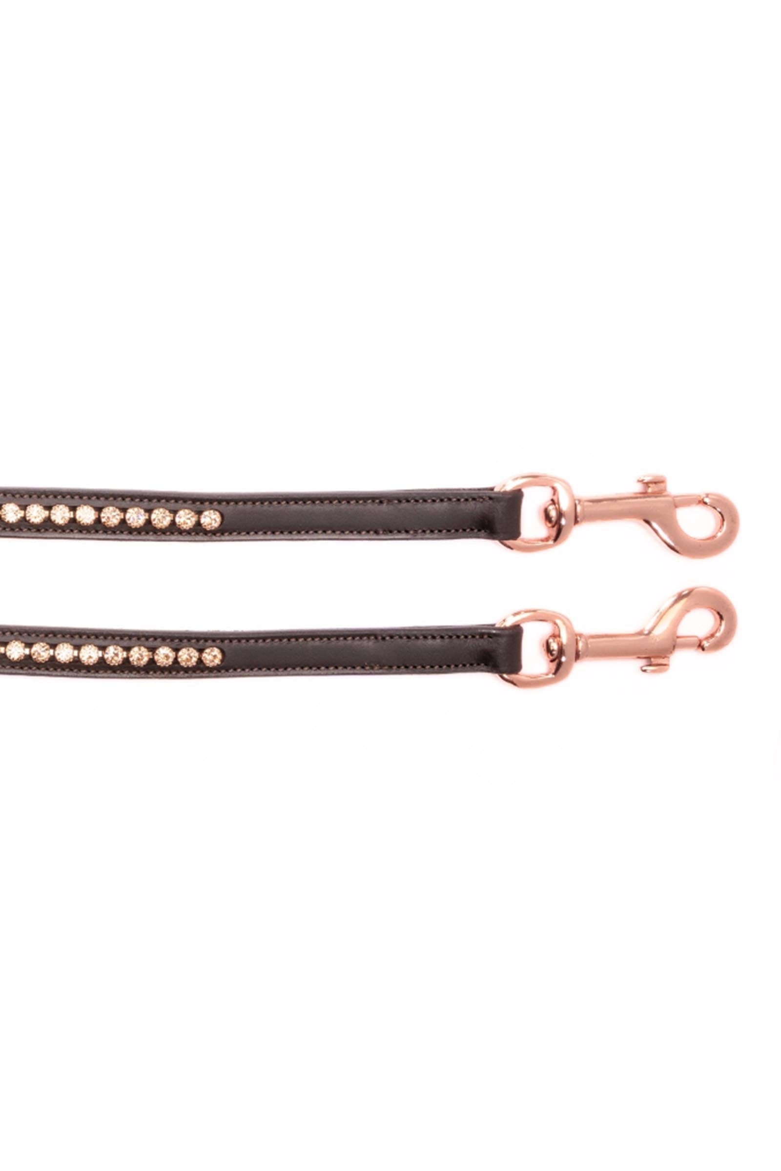Kavalkade Rubberised Reins Icelandic With Carabiner and 5 Stops, 16 mm Bridles & Reins