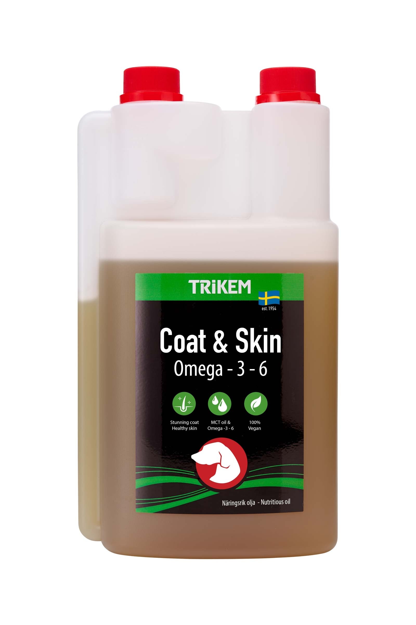 Trikem Coat & Skin huile complément alimentaire pour chiens, 500 ml Chiens