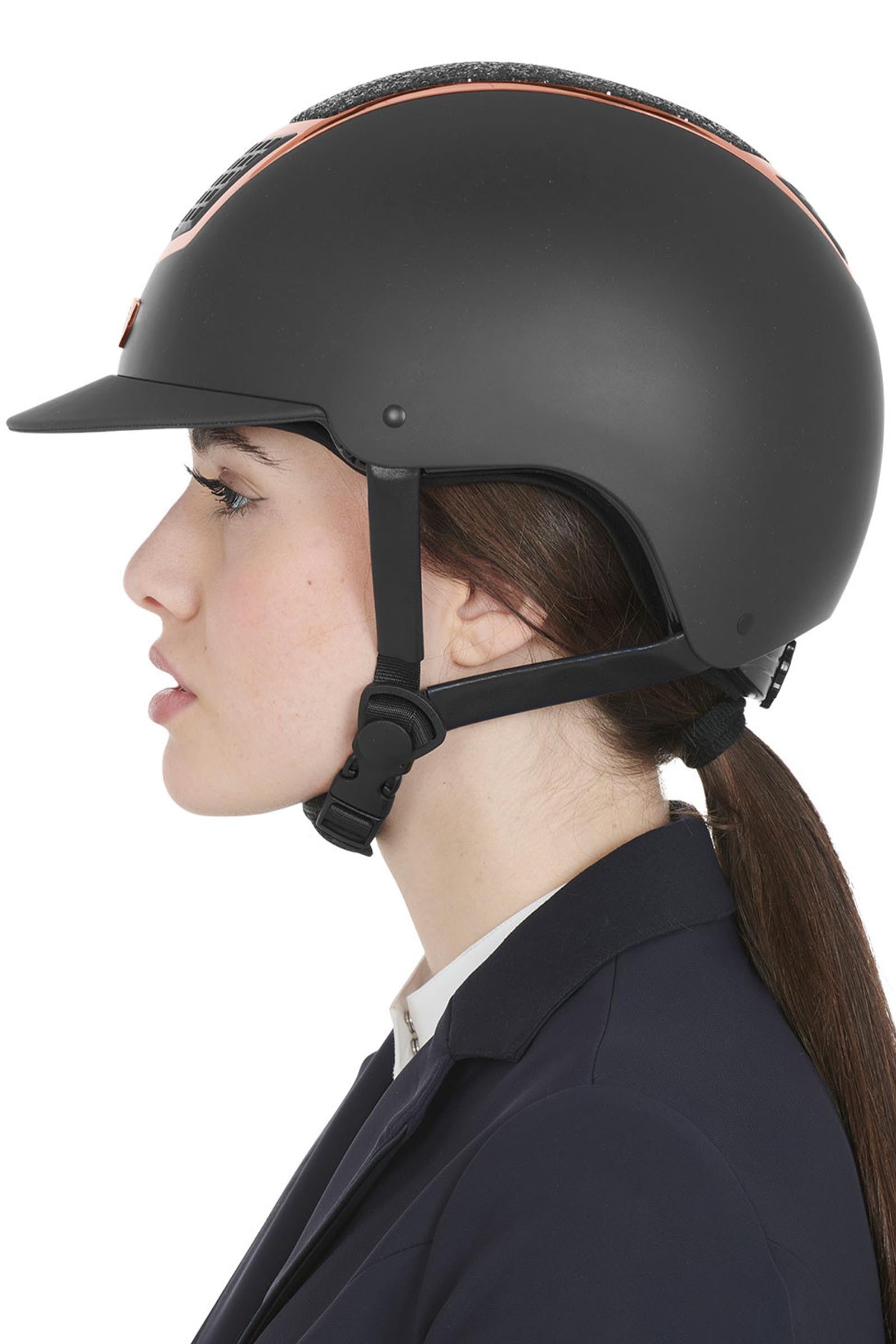 Equestro Helmet With Rhinestones En 1384-2023 Homologation Safety Equipment