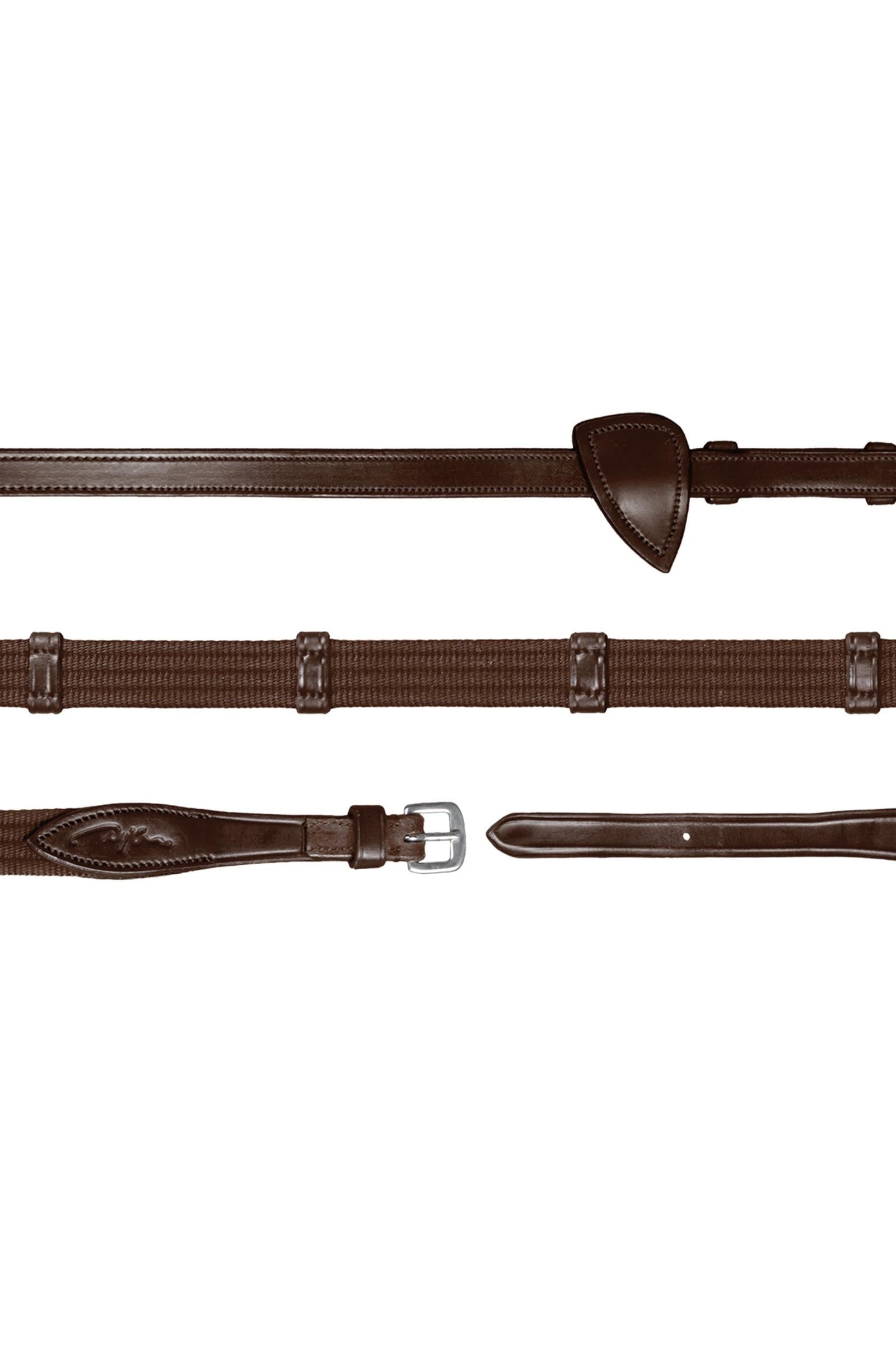 Dy'on New English Collection rênes sangle 16 mm avec 9 arrêtoirs cuir Briderie et enrênements
