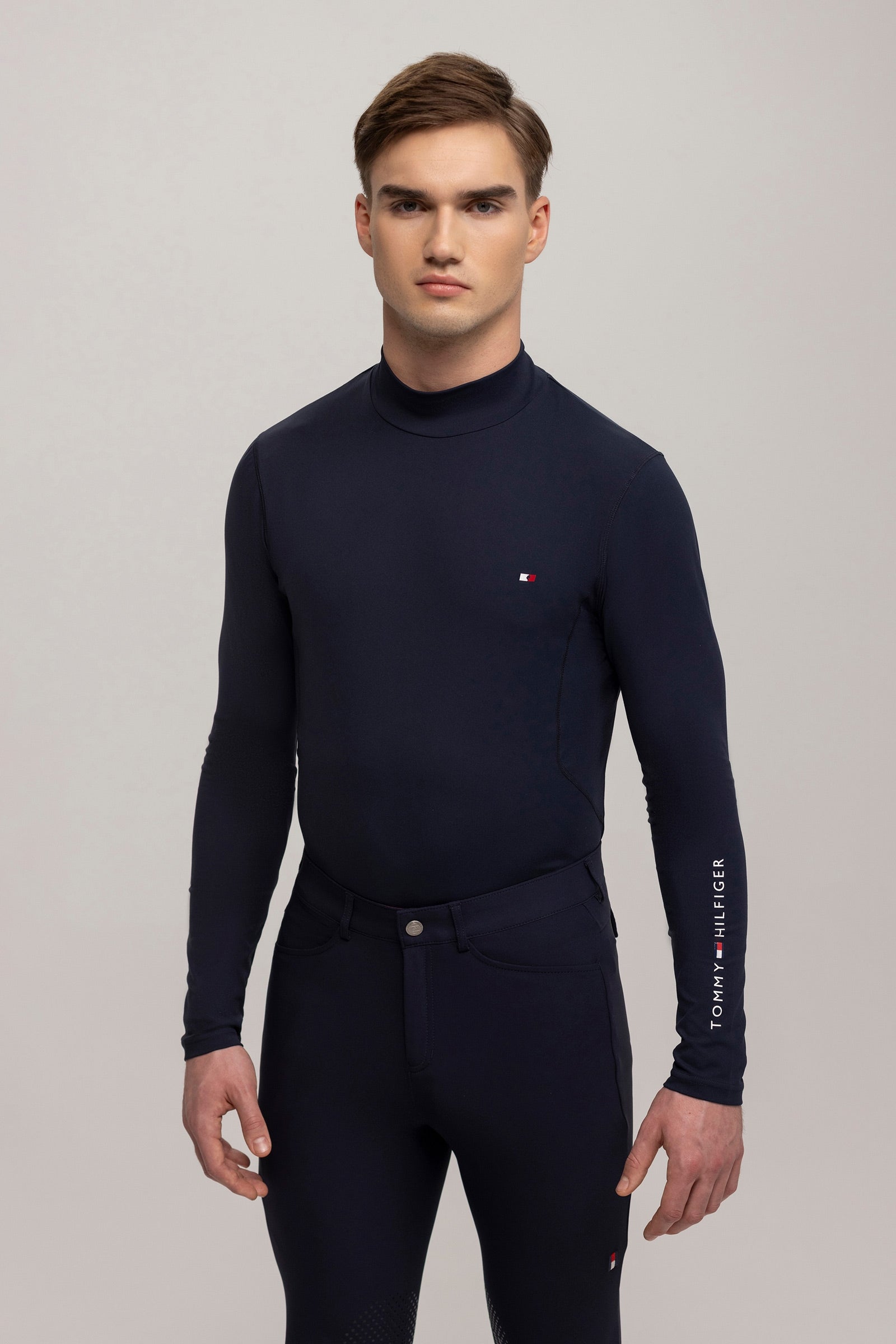 Tommy Hilfiger Equestrian Phoenix Men´s High Neck Longsleeved Shirt Mens Riding Clothing