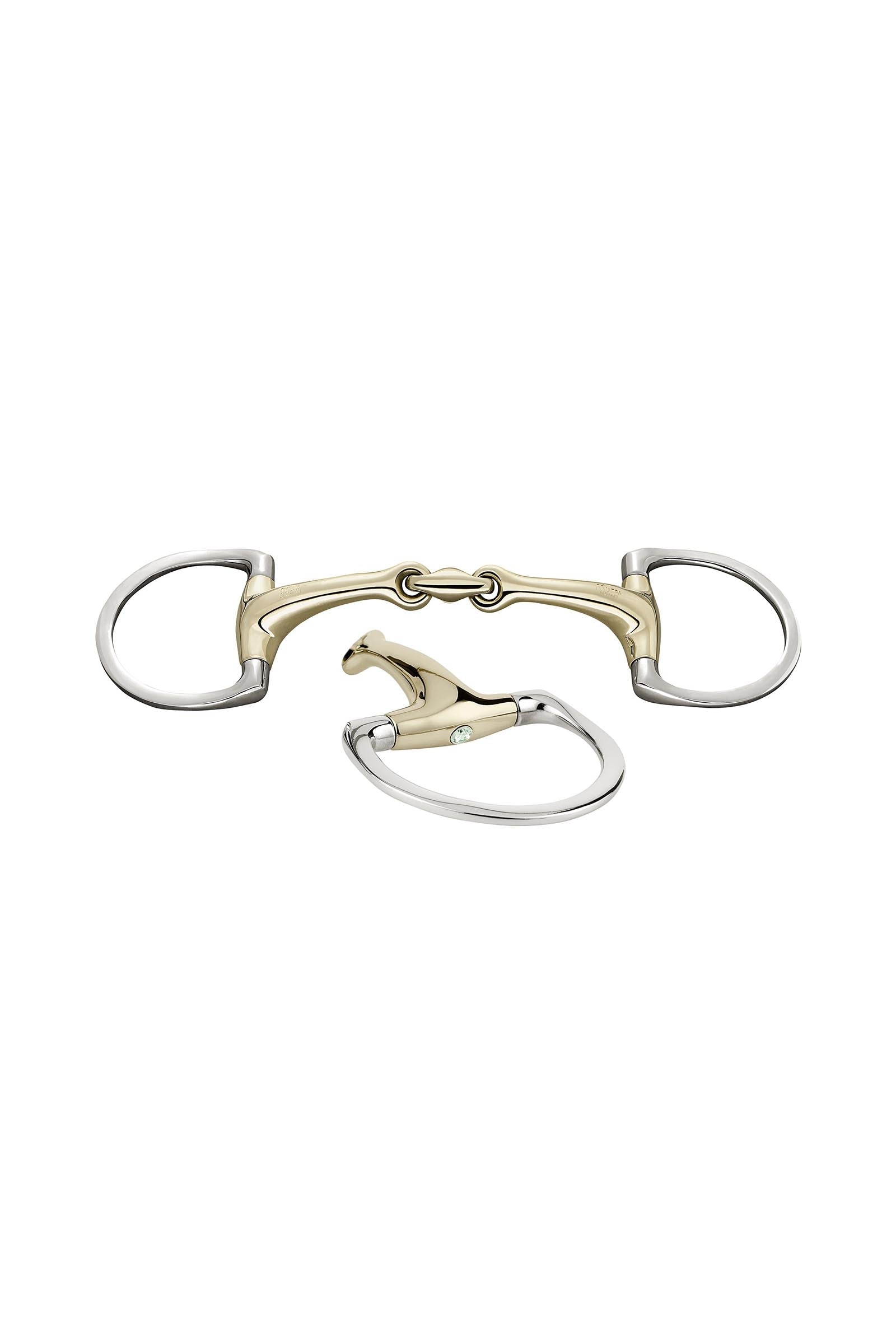 Sprenger Dynamic RS Eggbutt Bit D-Rings, Double Jt. 16mm, Sensogan, W. Crystals Horse Bits