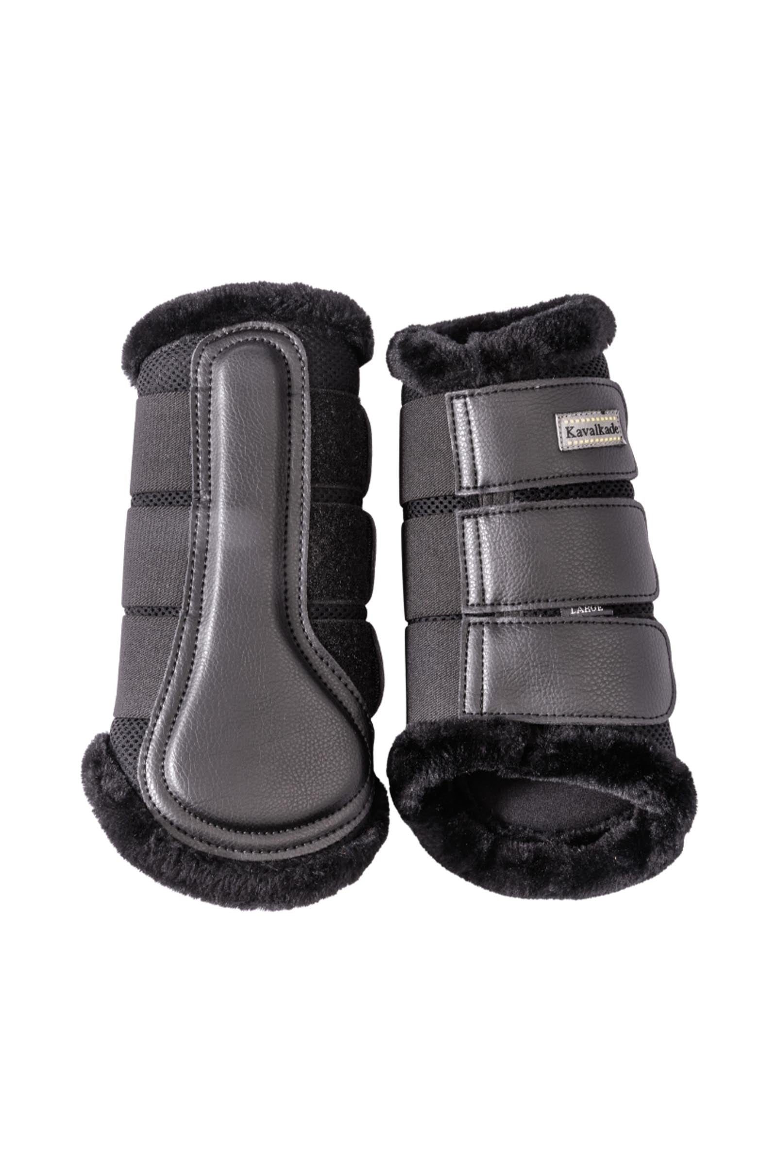 Kavalkade Anatomic Mesh guêtres avec fausse fourrure Leg Protection & Hoof Protection for Horses