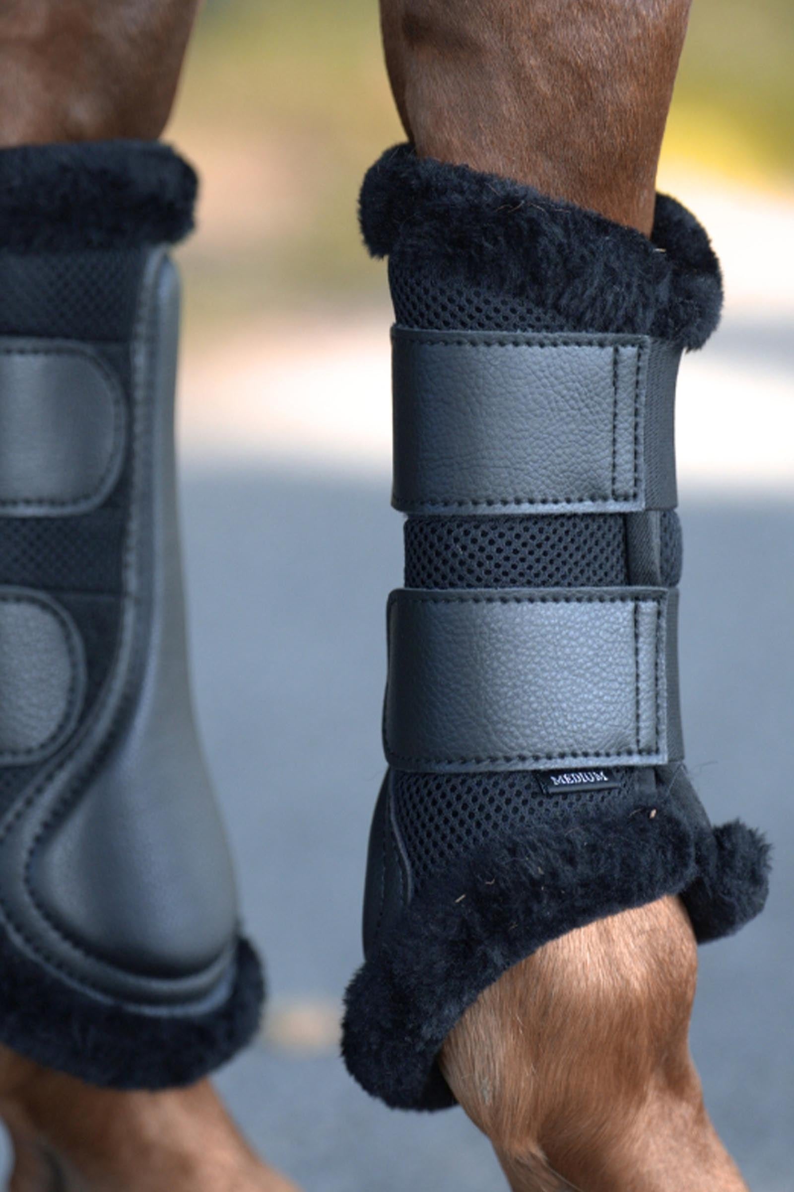 Kavalkade Anatomic Mesh Tendon Boots With Faux Fur Leg & Hoof Protection
