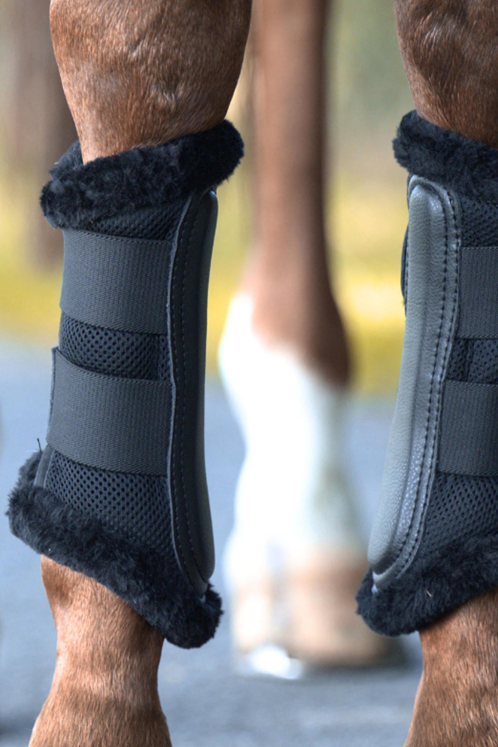 Kavalkade Anatomic Mesh Tendon Boots With Faux Fur Leg & Hoof Protection