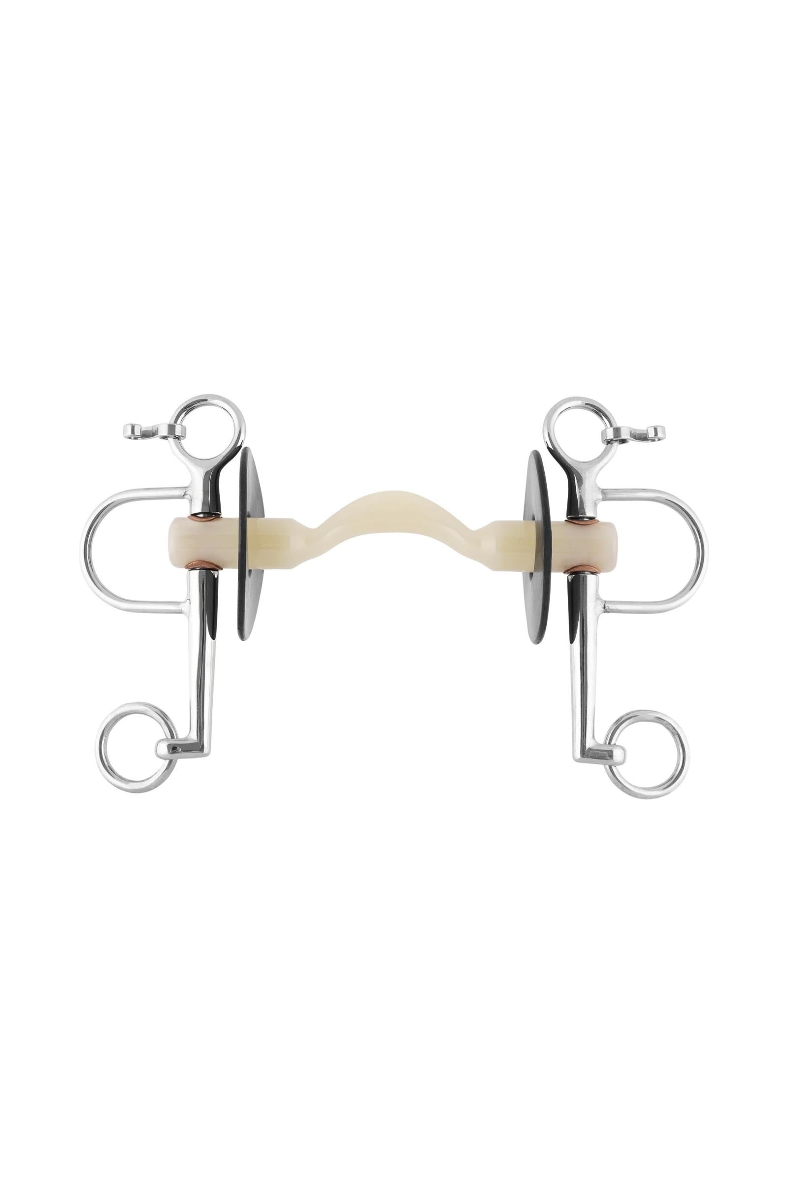 Sprenger Nathe pelham, 20 mm, canon droit souple avec passage de langue, branches courtes, thermoplast Mors