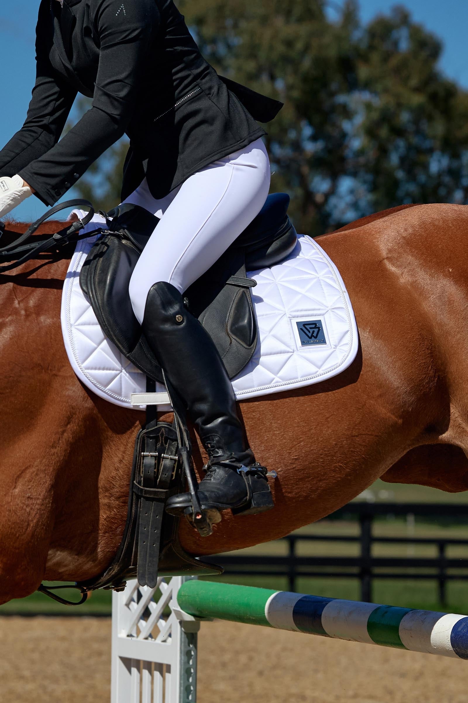 Weatherbeeta Satin Luxe Air-Tec Euro Jump Shaped Saddle Pad Saddle Pads
