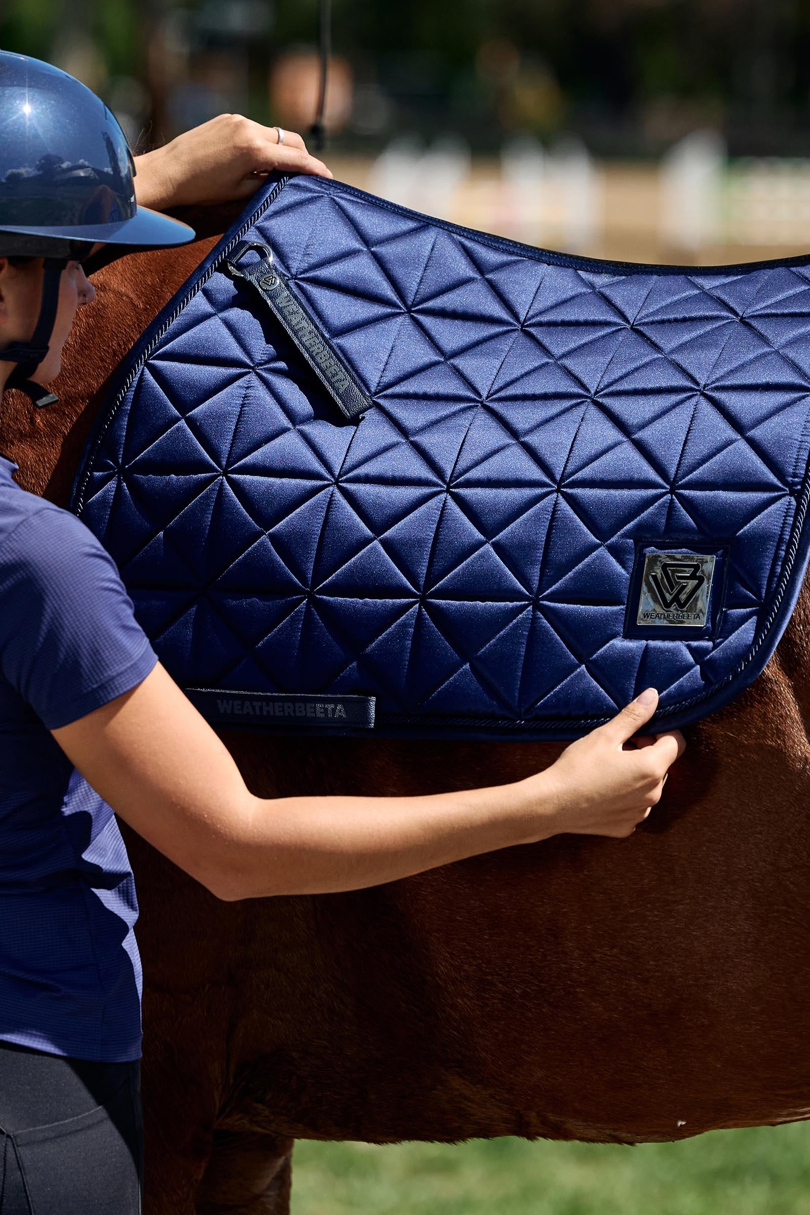 Weatherbeeta Satin Luxe Air-Tec Euro Jump Shaped Saddle Pad Saddle Pads