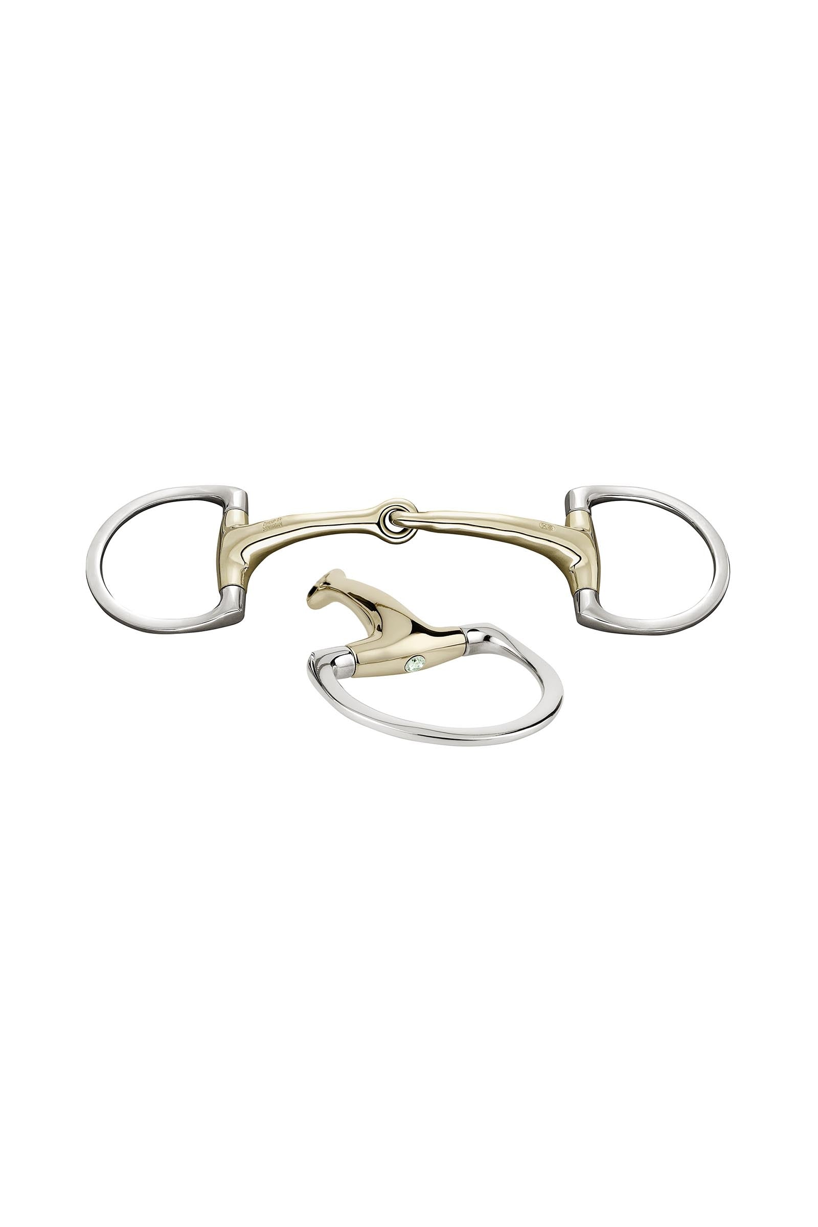 Sprenger Dynamic RS Eggbutt Bit D-Rings, Single Jt. 16mm, Sensogan, W. Crystals Horse Bits