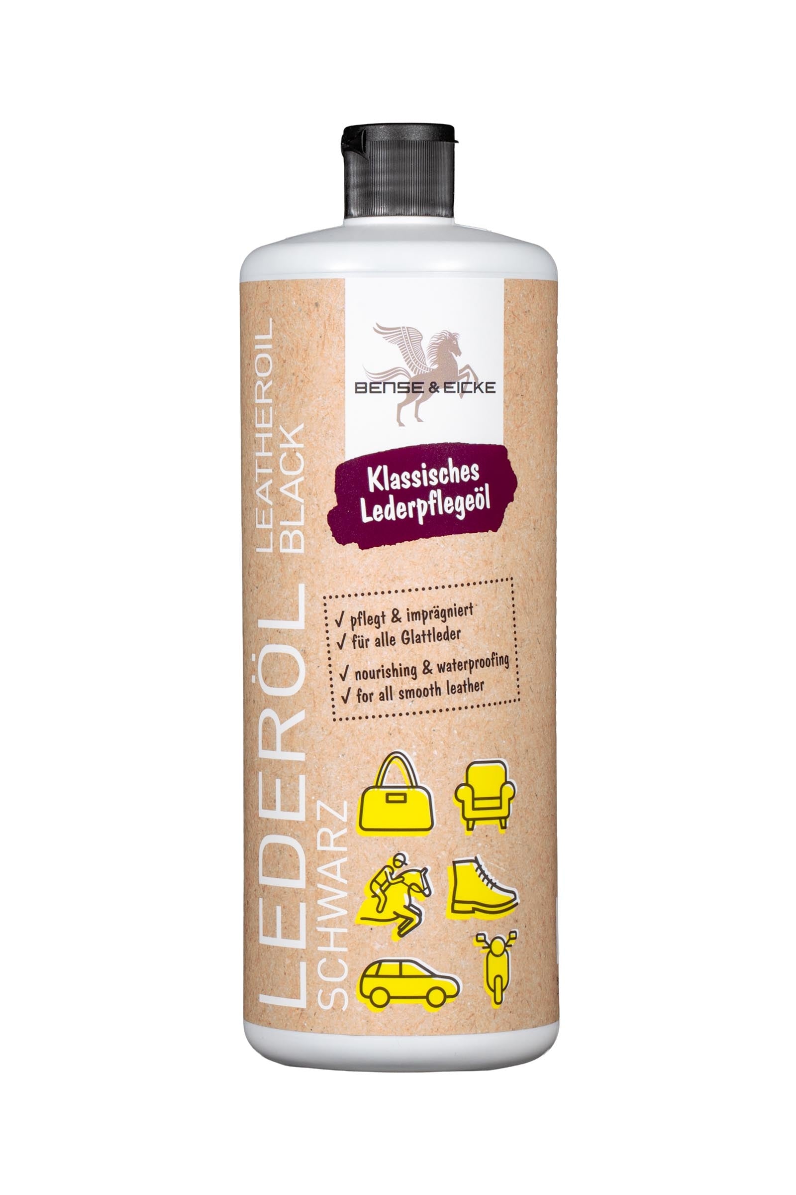 Bense & Eicke Huile pour cuir noire, 1000 ml Soins