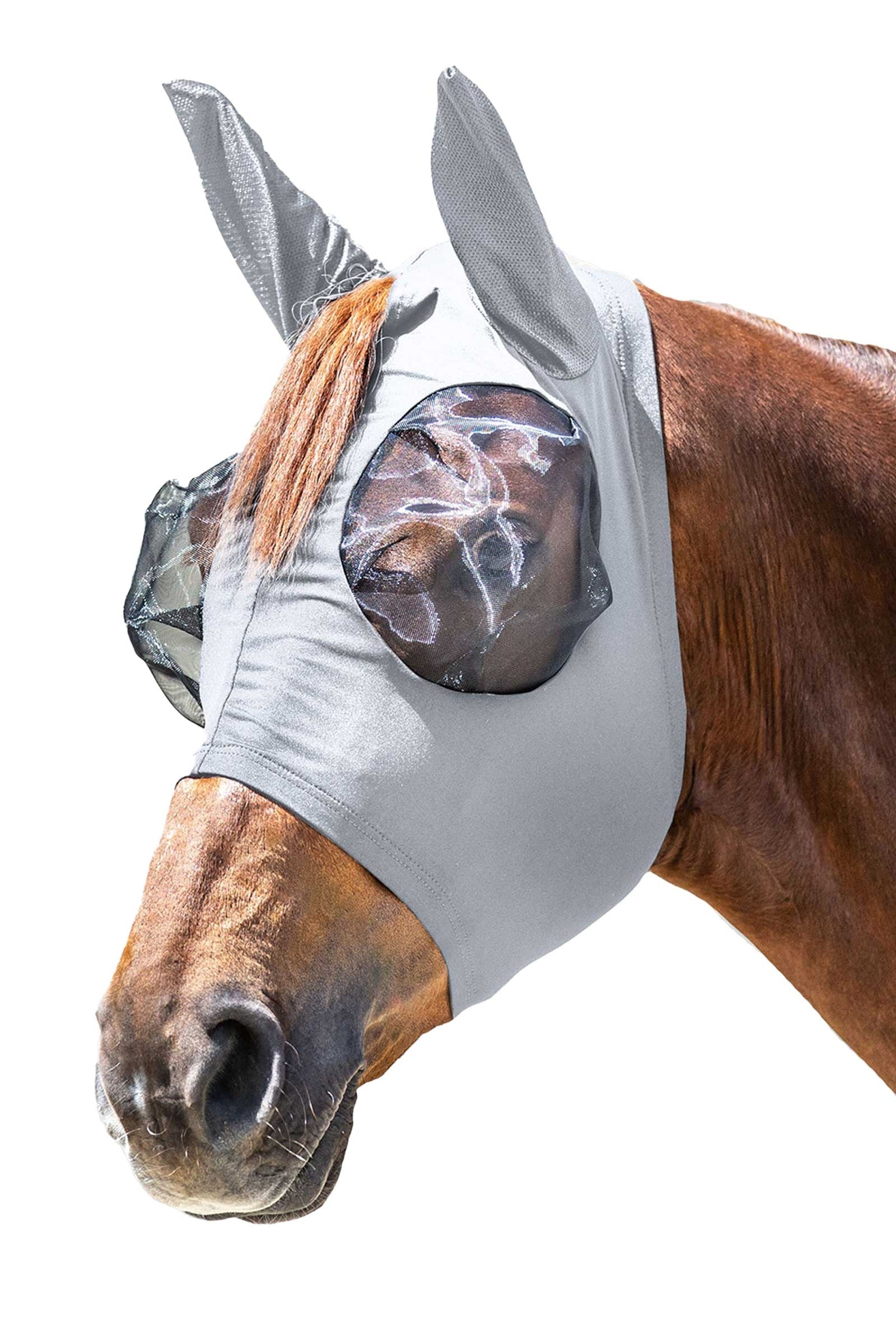 Waldhausen Puck masque anti-mouches avec zip et protection UV Anti-mouches cheval