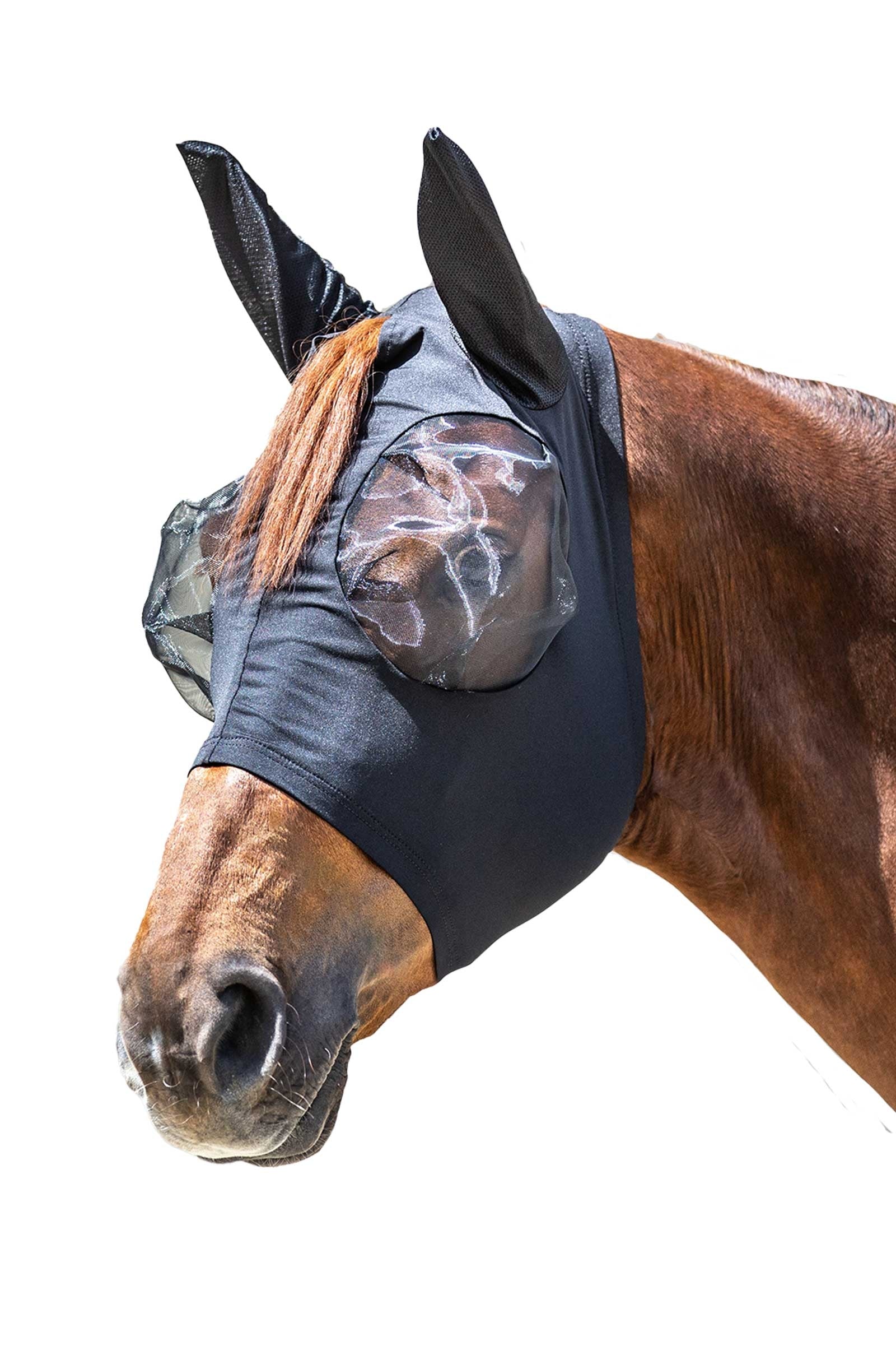 Waldhausen Puck masque anti-mouches avec zip et protection UV Anti-mouches cheval