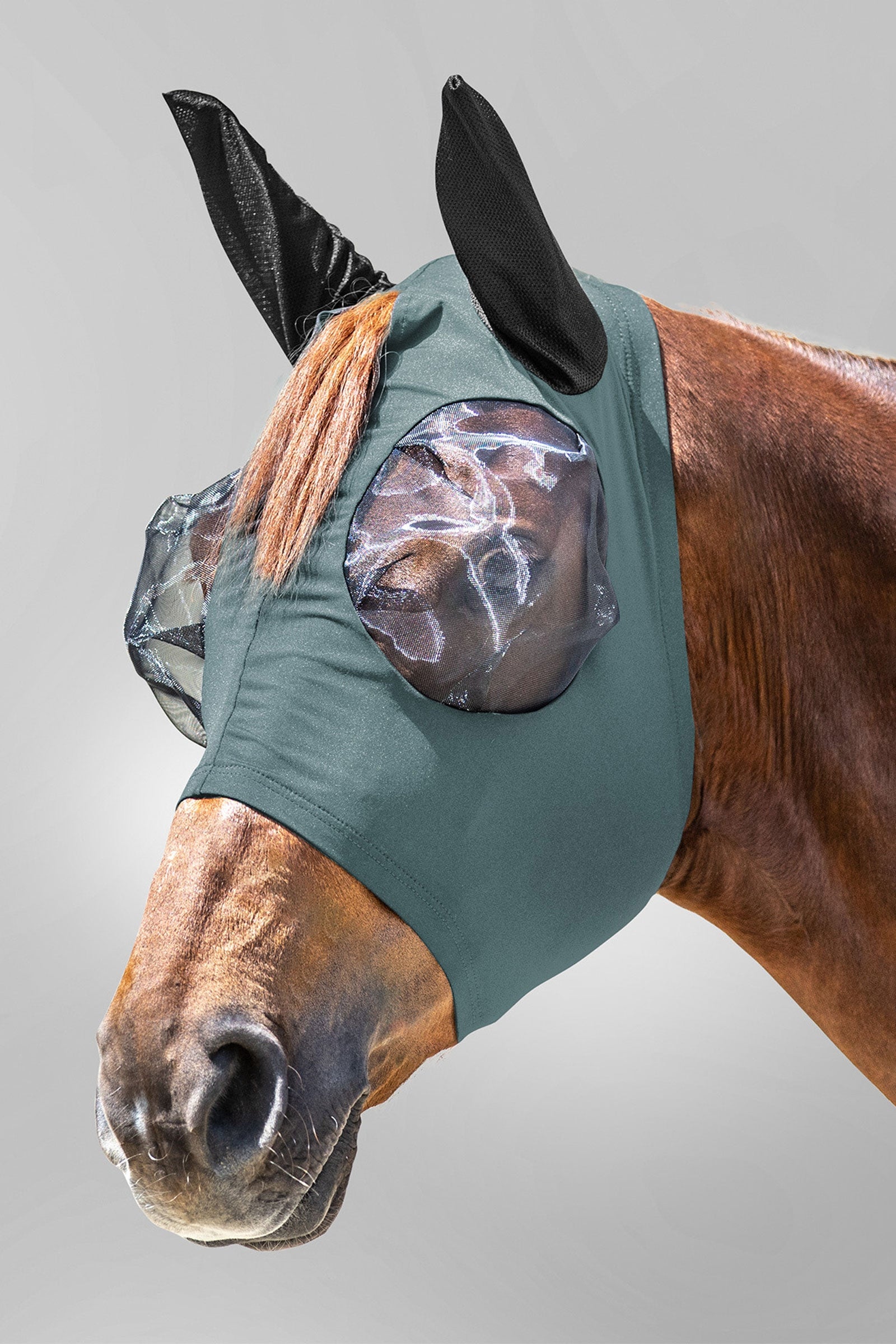 Waldhausen Puck masque anti-mouches avec zip et protection UV Anti-mouches cheval