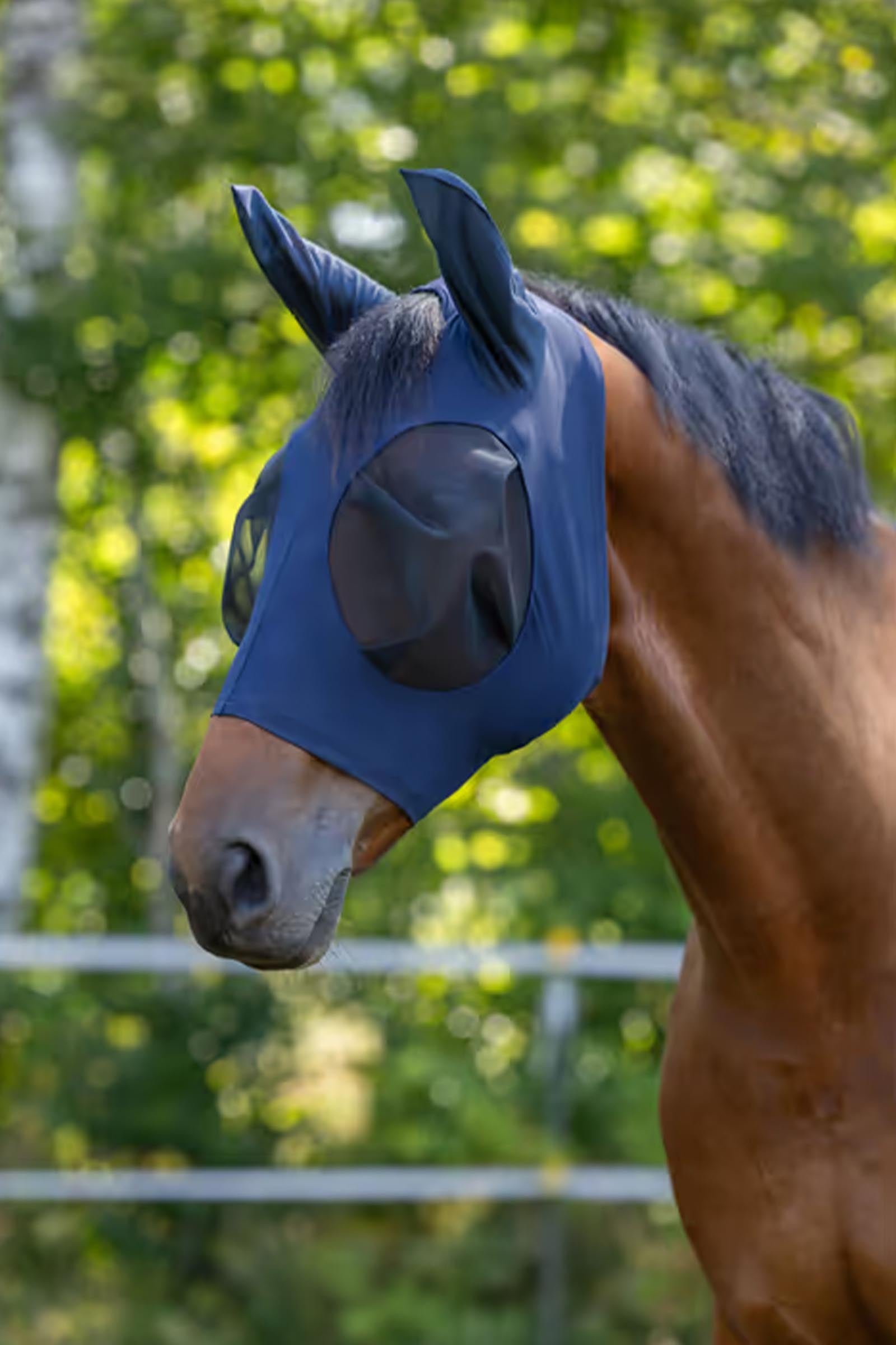 Covalliero FinoStretch Fly Bonnet Antifly Protection for Horses