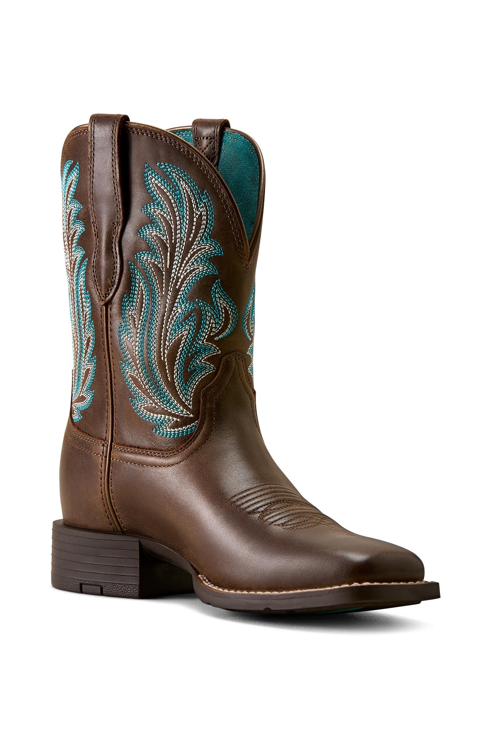 Ariat Womens Round Up Filly Wide Square Toe Western Boot Riding Boots & Riding Shoes