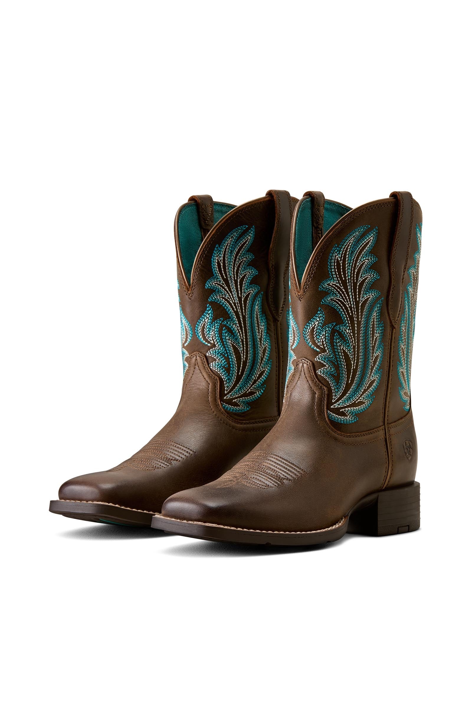 Ariat Womens Round Up Filly Wide Square Toe Western Boot Riding Boots & Riding Shoes