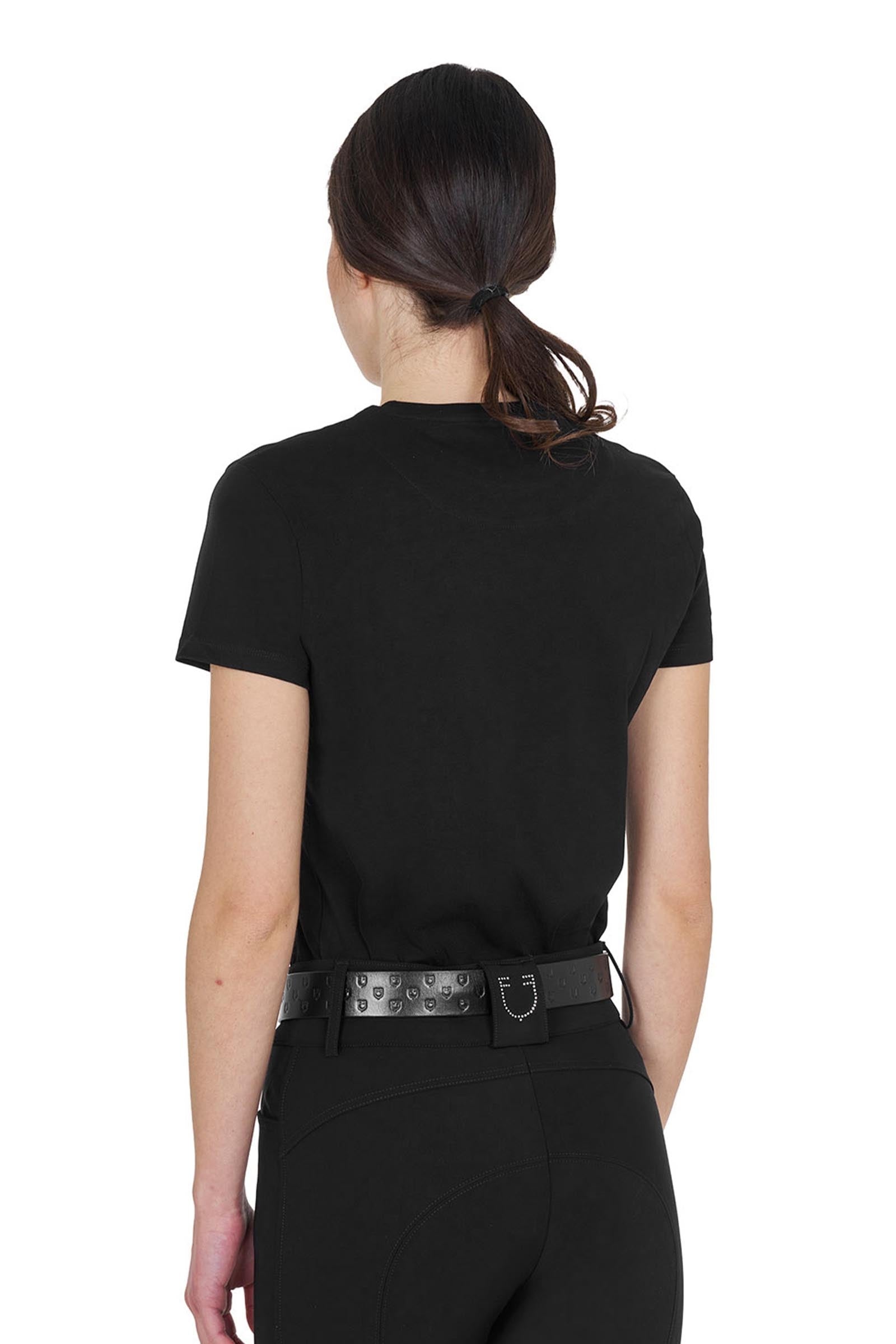 Equestro SS2026 Women's Glossy Logo Cotton T-Shirt Women’s Riding Clothing