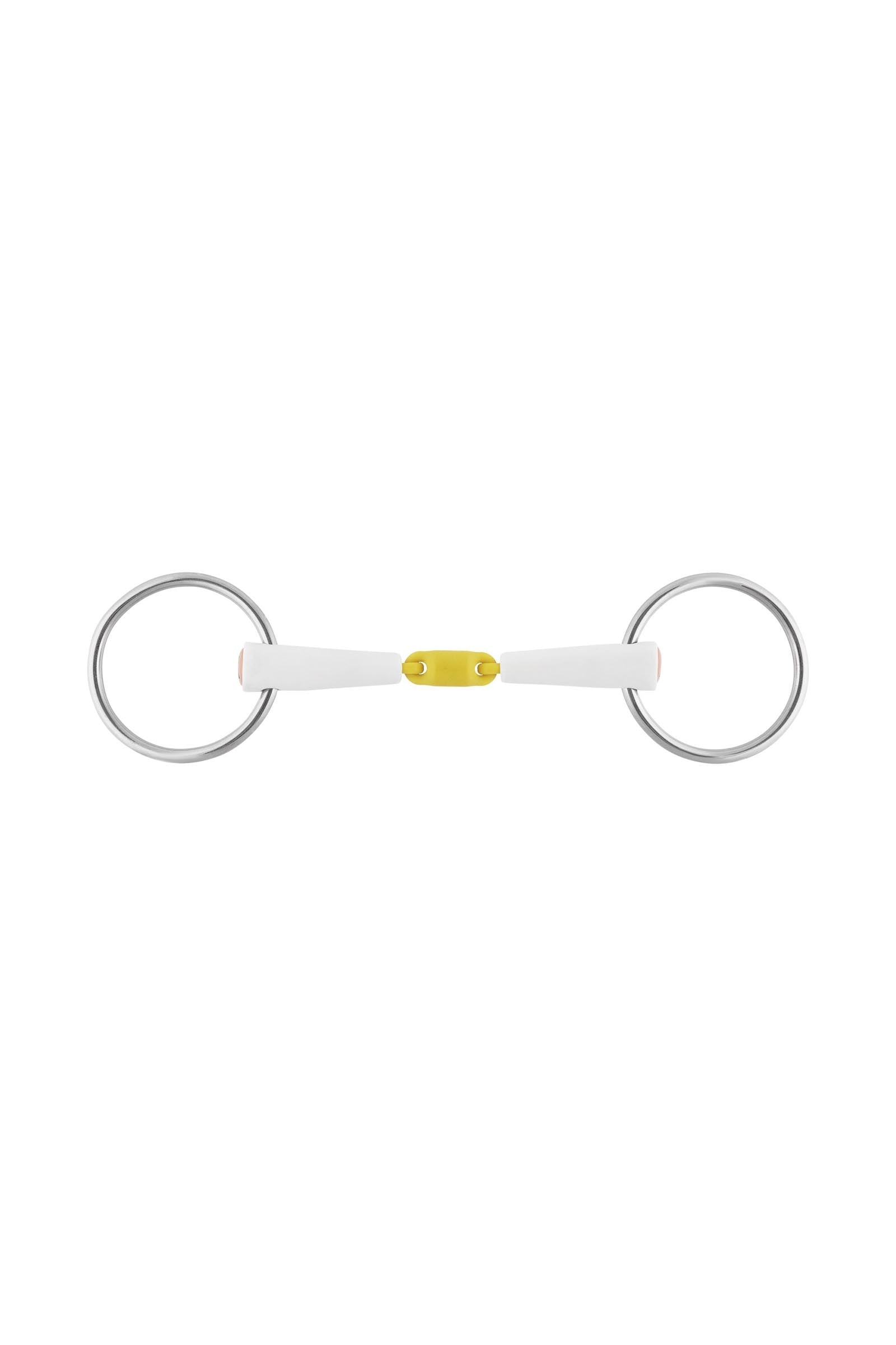 Sprenger Nathe mors à anneaux libres, double brisure, 18 mm, anneaux 70 mm, thermoplast Mors
