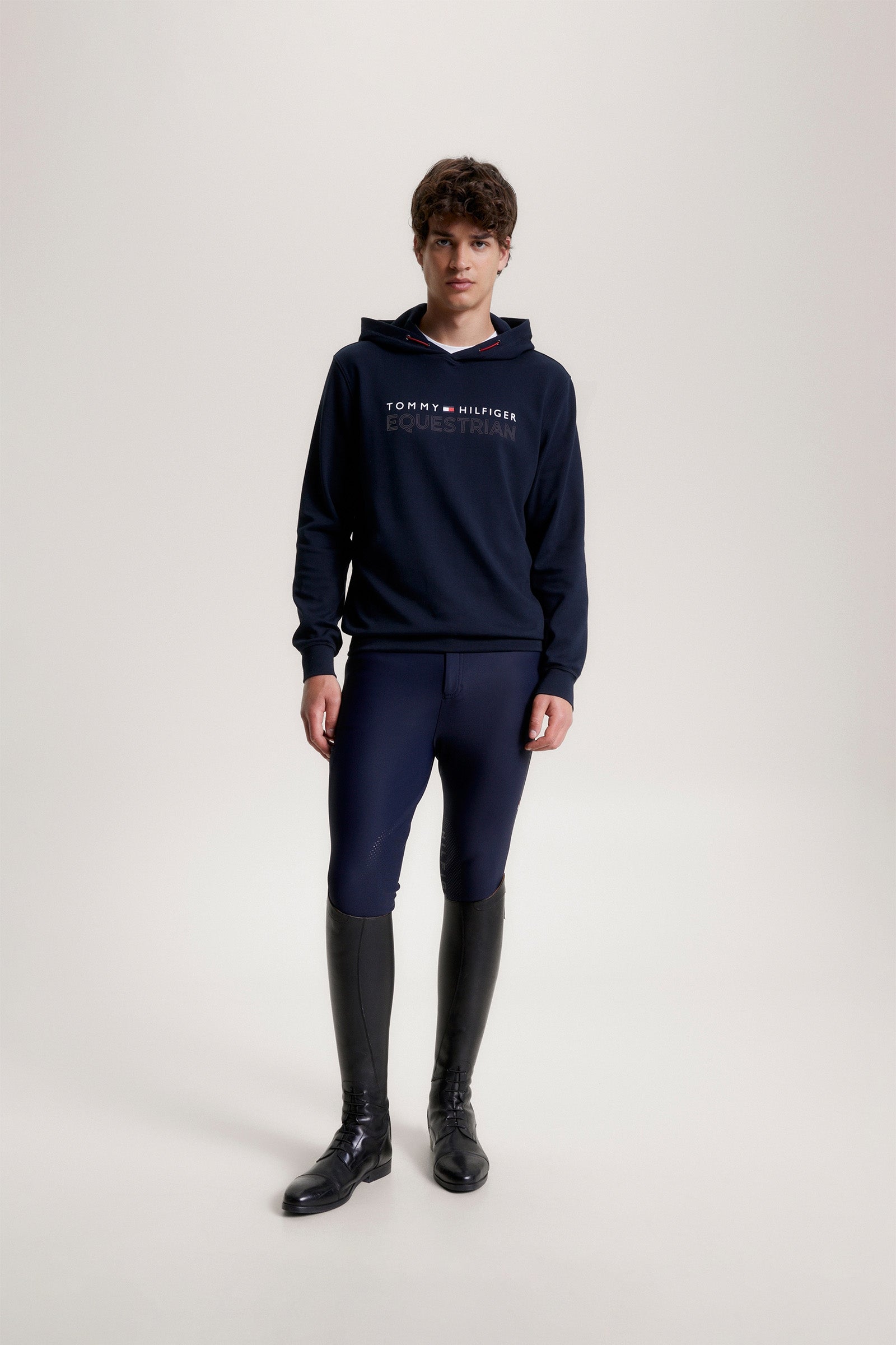 Tommy Hilfiger Equestrian London Logo Fleece Hoodie Mens Riding Clothing
