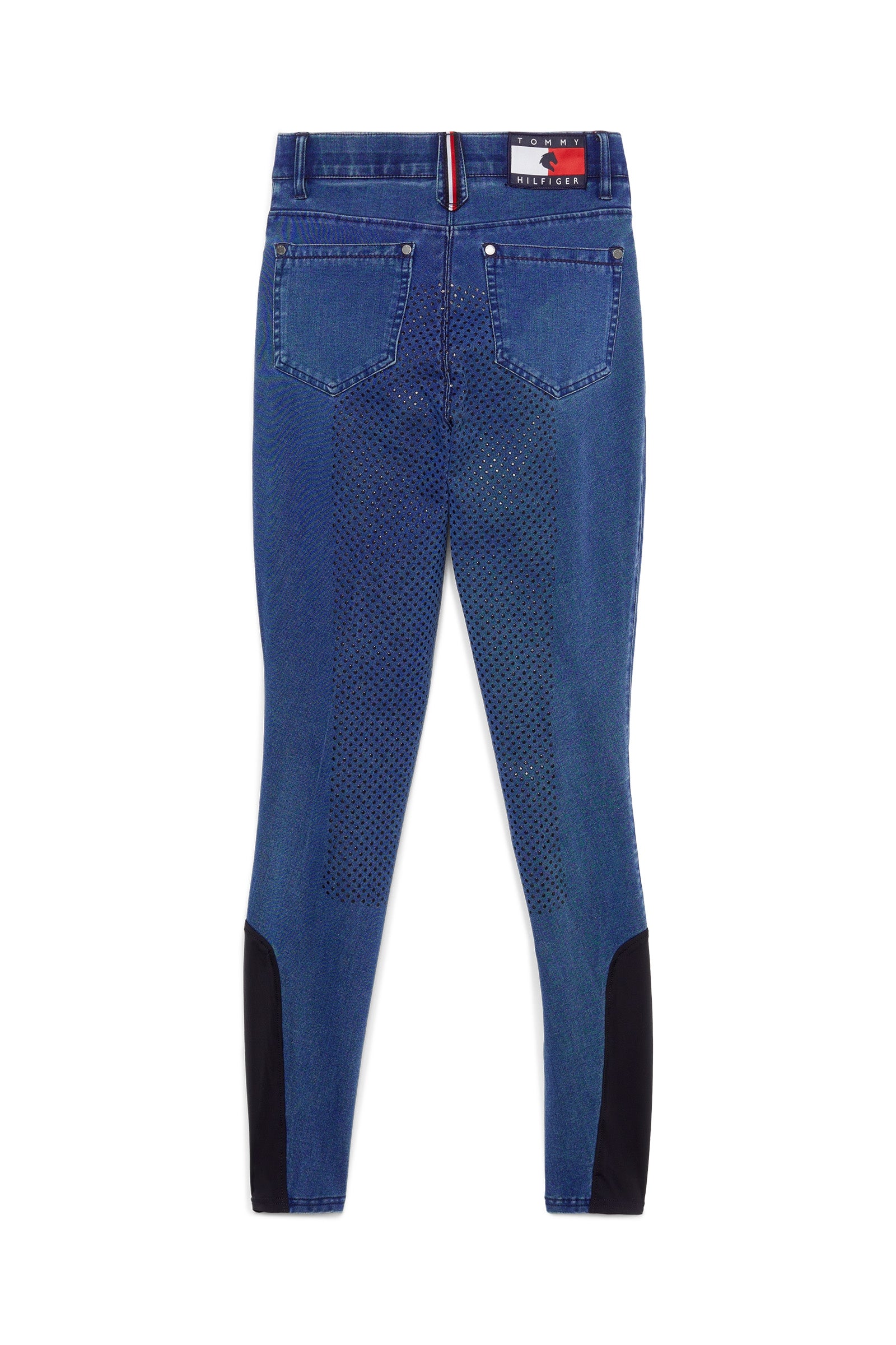 Tommy Hilfiger Equestrian Queens Denim Culottes avec Grip Complet Womens Breeches