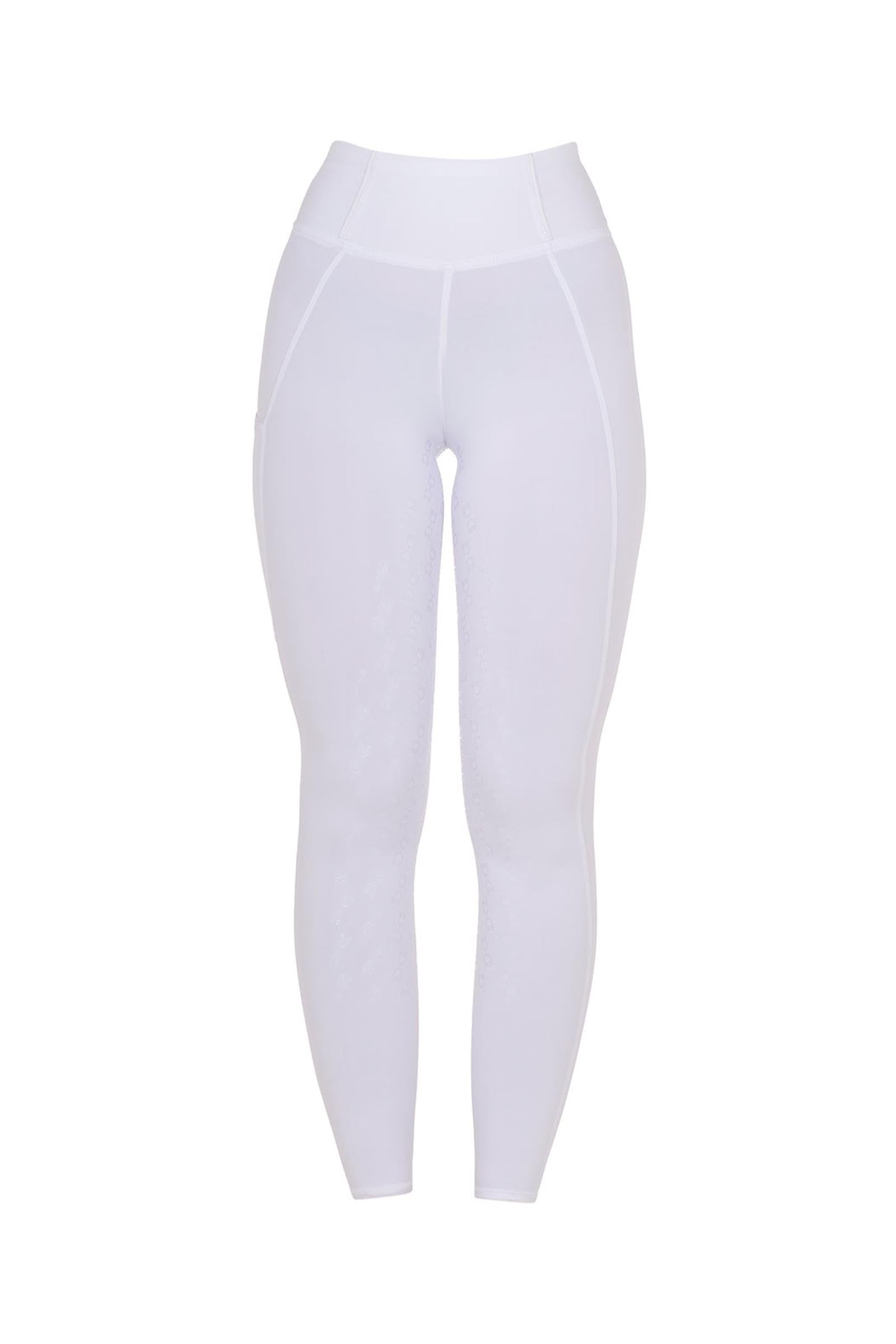 Equestro Girls' Slim Fit Full Grip Leggings With Logo Kids Apparel