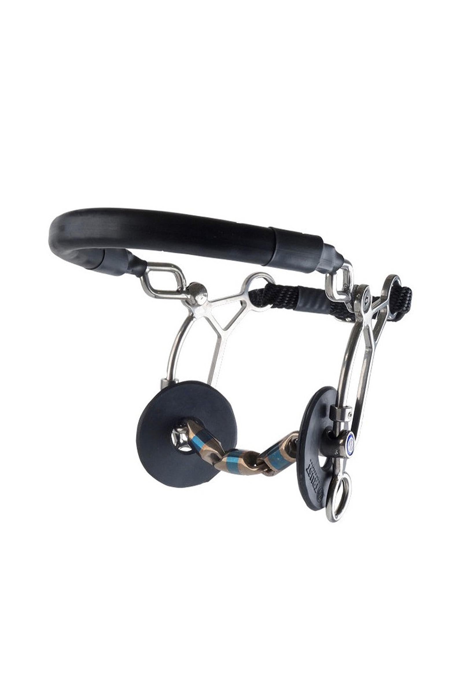 Trust Equestrian Combi Mors Hackamore Acier Doux Bleu Salivant 4 brisures Mors