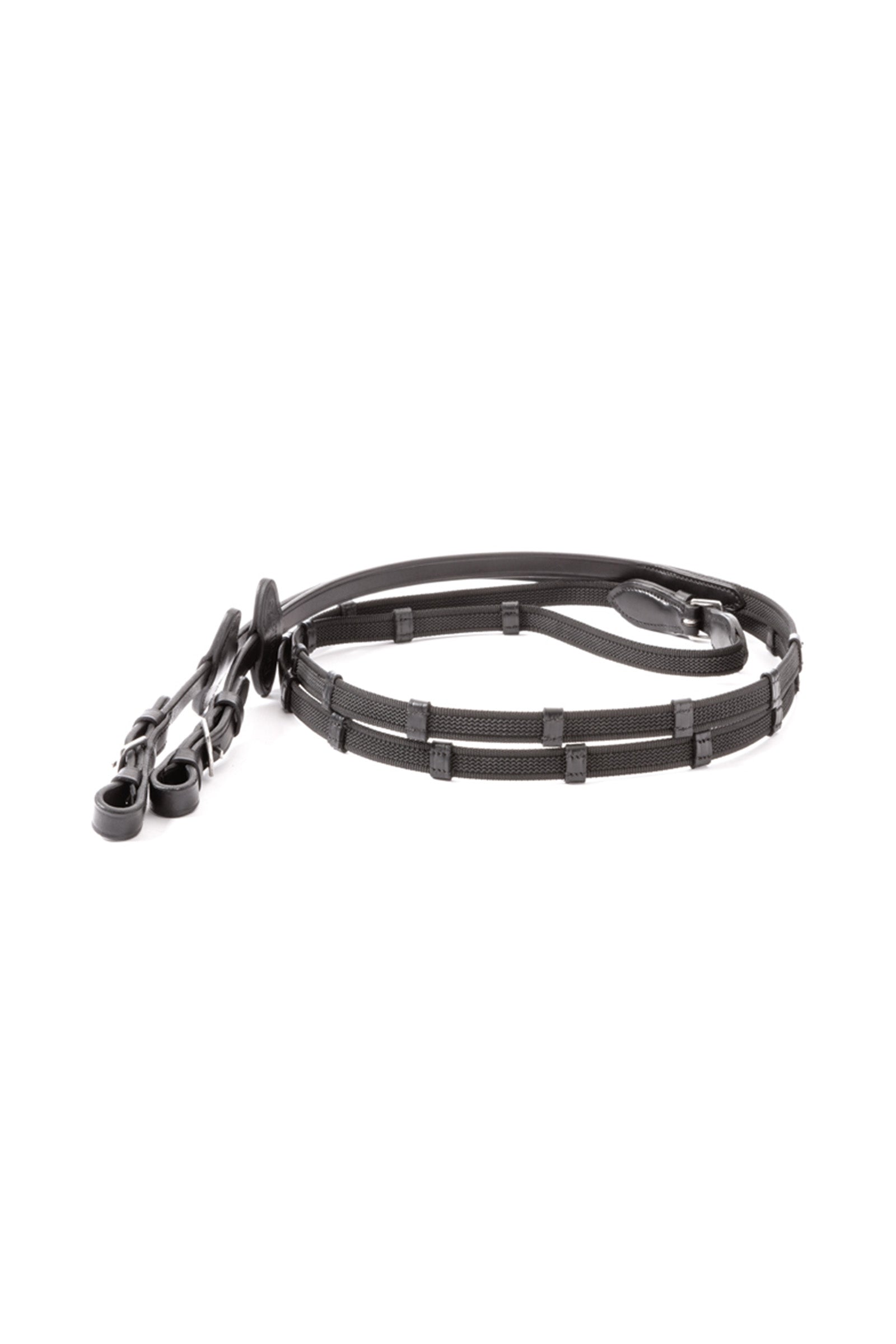 Kavalkade Double Ridge Rubberised Reins With 10 Stops, 16 mm Briderie et enrênements