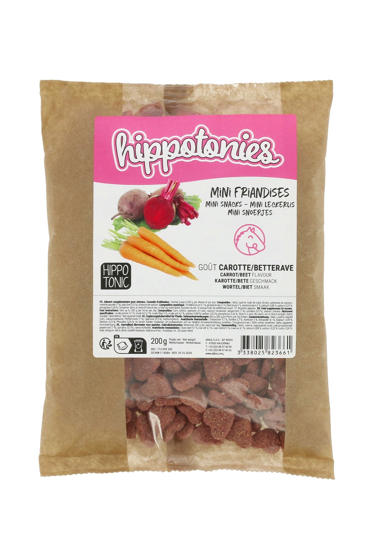 HIPPOTONIC Mini Friandies carotte/betterave, 200 g Horse Feed & Nutrition