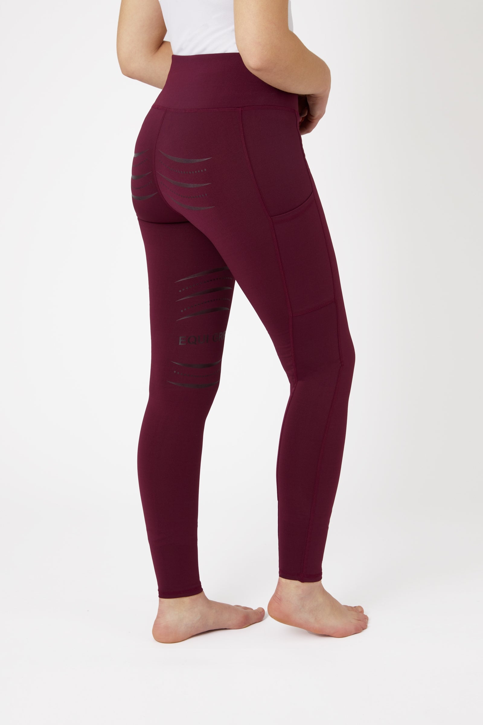 Horze Leggings d'équitation fond intégral silicone avec poche téléphone, femme Womens Breeches